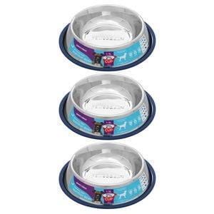 Paws & Claws Dog Feeding Bowl 1.5L/30cm 3 Pack