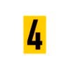 Sandleford 60 x 35mm 4 Yellow Cut Out Self Adhesive Numeral