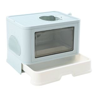 Pawz Foldable Cat Litter Box Blue