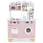 Costway Kids Pretend Play Kitchen Pink