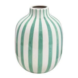 J.Elliot Home Kellin Stripe Vase 16x16x20.5cm Peppermint