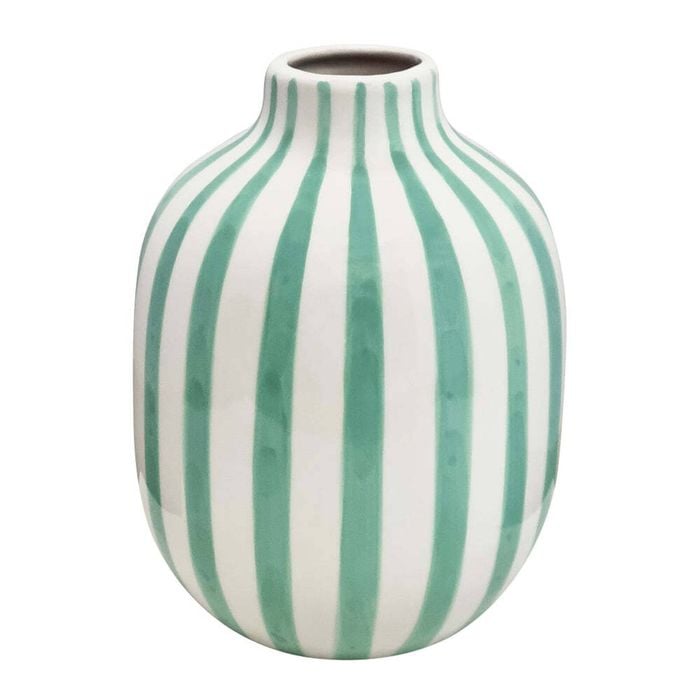 J.Elliot Home Kellin Stripe Vase 16x16x20.5cm Peppermint