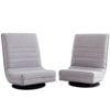 Artiss 2 Swivel Floor Chair 360 Adjustable Foldable Lounge Seat Floor Sofa Chair Grey