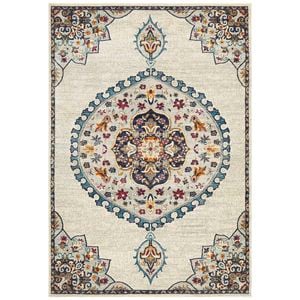 The Rug Connection Garden 202 Off White 400x300cm - Extra Extra Large Transitional Pet Friendly Indoor Floor Rug