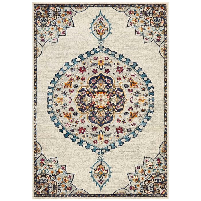 The Rug Connection Garden 202 Off White 400x300cm - Extra Extra Large Transitional Pet Friendly Indoor Floor Rug