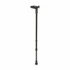 Rebotec Anatomic Contoured Grip Walking Stick -  Adjustable Height, Lightweight & Sturdy - Black - Right