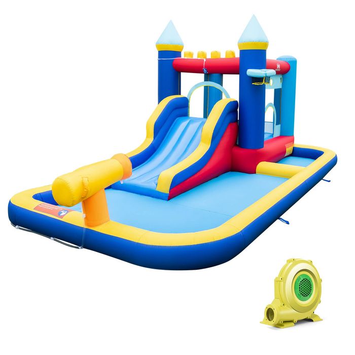 Costway Jumping Castle Inflatable Bounce House Water Slide w/680W Blower