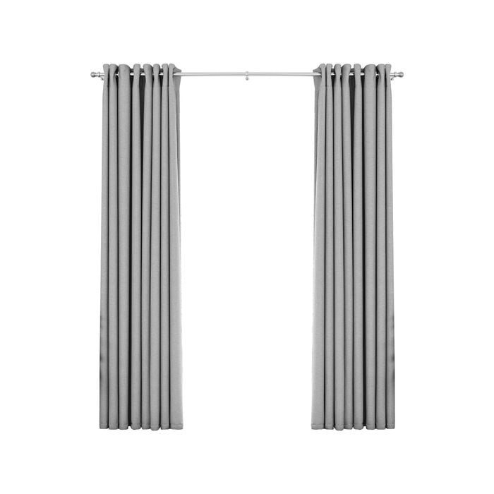 Mollers 1400 x 2500mm Silver Ashford Blockout Eyelet Curtain - 1 Pack