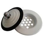 EZYFIX 50mm White Retrofit Waste Insert And Plug Bath Repair Kit