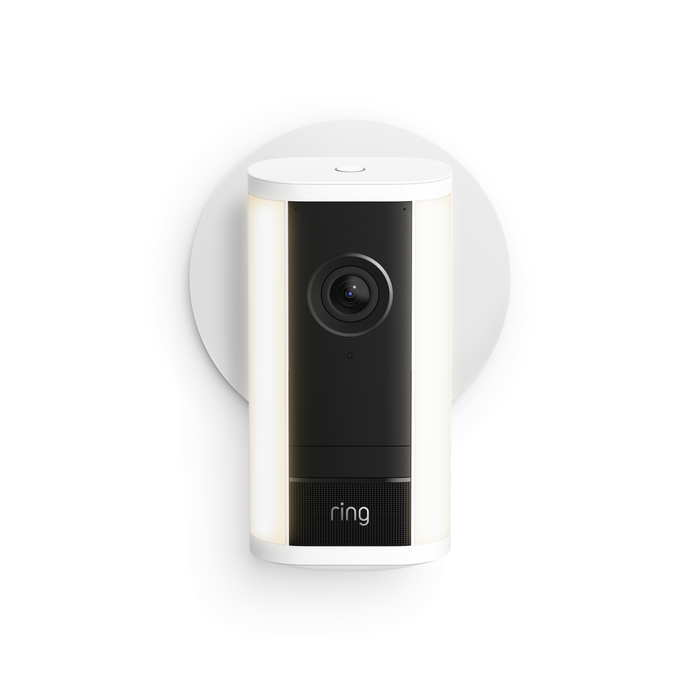 Ring White Spotlight Camera Pro (2nd Gen) 4K Wired Security Camera