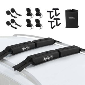 GIANTZ Universal Soft Roof Rack Kayak Pads for Surfboard SUP, Portable Roof Bars Cars with/out Rails