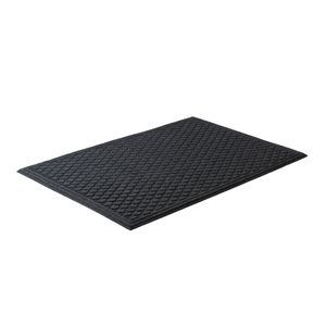 Kenova 80 x 120cm Black Outdoor Ecomat Diamond Recycled Rubber Base