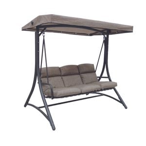 Hartman 3 Seater Cappuccino Opus Steel Cushion Swing