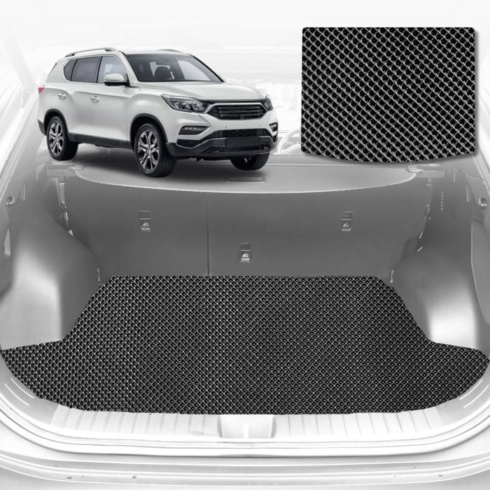 6D Diamond Car Boot Mat for SsangYong Korando C3002019-Current-Cargo Mat-Black-Outback GT