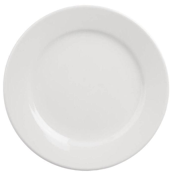 Olympia Athena Wide Rimmed Plates Super Vitrified Porcelain White 165mm (12 Pack)