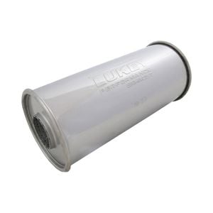 Lukey 2" Performance Resonator - 5" Round, 12" Long, 430 Ss
