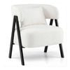 Costway Accent Chair Armchair Reading Sofa Leisure Chair W/pillow White