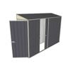 Build-a-Shed 0.8 x 3 x 2m Single Hinged Door Shed with Single Sliding Side Door - Grey