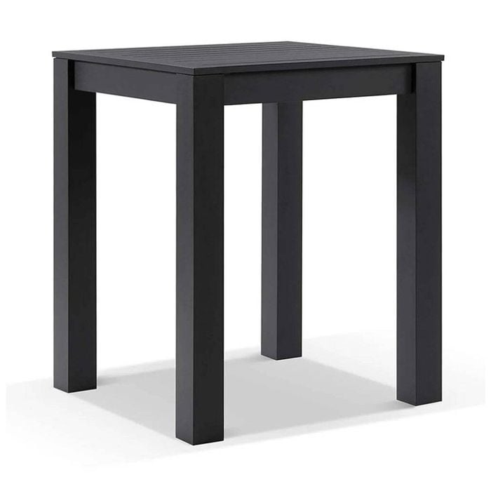 Santorini 0.9m Outdoor Aluminium Square Bar Table Charcoal