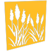 ProtectorAl 300-1200 x 300-1200mm Dark Yellow / Gloss White Bullrush Unframed Composite Deco Panel