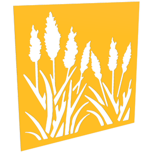 ProtectorAl 300-1200 x 300-1200mm Dark Yellow / Gloss White Bullrush Unframed Composite Deco Panel