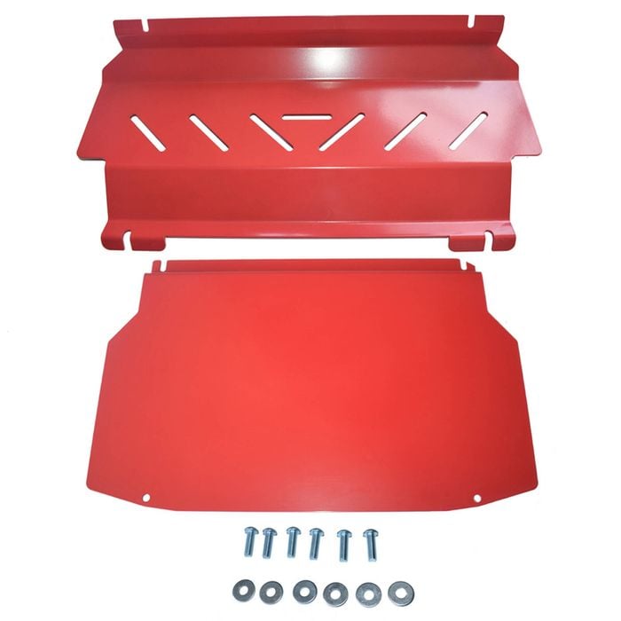 Machter Autoparts Red Bash Plate Set Fit For Mitsubishi Pajero NS NT NW NX Underbody Guard 2006-2022