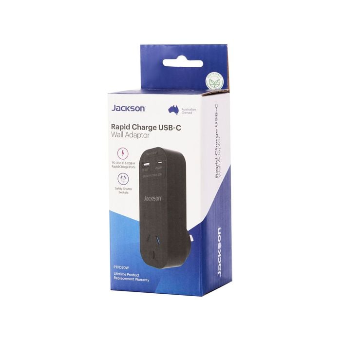 Jackson Rapid Charge USB-C Wall Adaptor