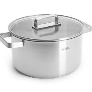 Woll Steel Stock Pot W/ Lid Premium 18/10 Stainless 24cm 7.5l Silver