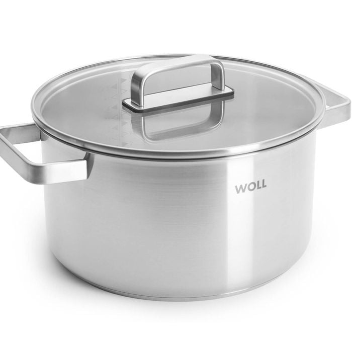 Woll Steel Stock Pot W/ Lid Premium 18/10 Stainless 24cm 7.5l Silver