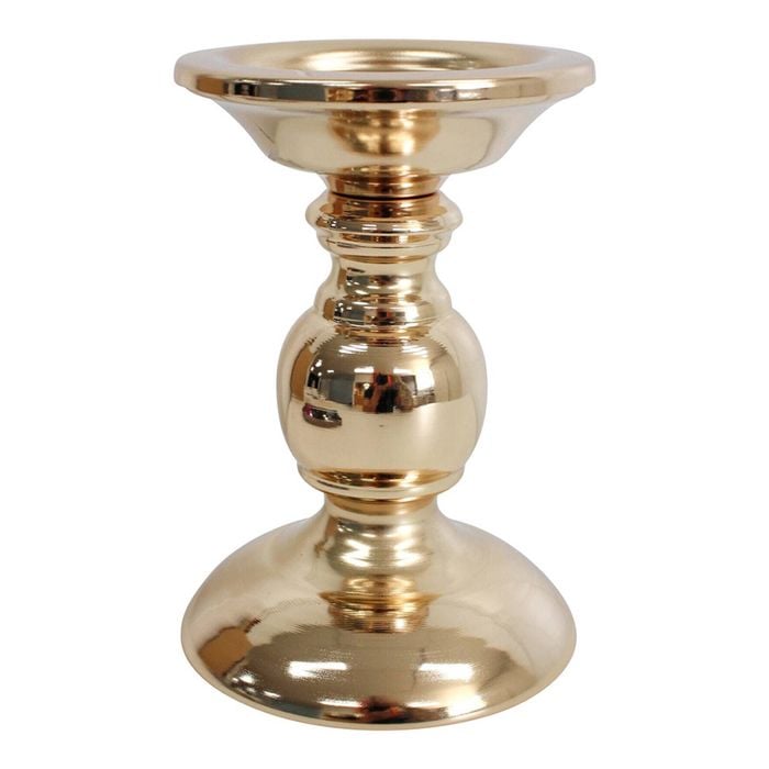 LVD Metal 16cm Candle Stick Holder Decor Small - Rose Gold