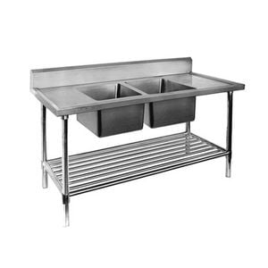 Modular Systems Double Centre Sink Bench With Pot Undershelf Dsb6-1800c/a