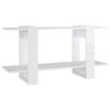 vidaXL Book Cabinet High Gloss White Engineered Wood Storage Shelf Organiser