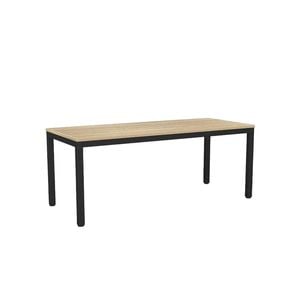 Olg Axis Table 4 Leg Black Frame New Oak Ravine Top L1800mm X W750mm