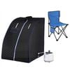 Devanti Portable Steam Sauna Tent 1000w 2l Steamer Pot Timer