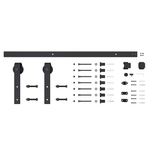 Rolltrak 3000 x 40 x 6mm Barn Door Track Matte Black Side Mount