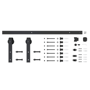 Rolltrak 3000 x 40 x 6mm Barn Door Track Matte Black Side Mount