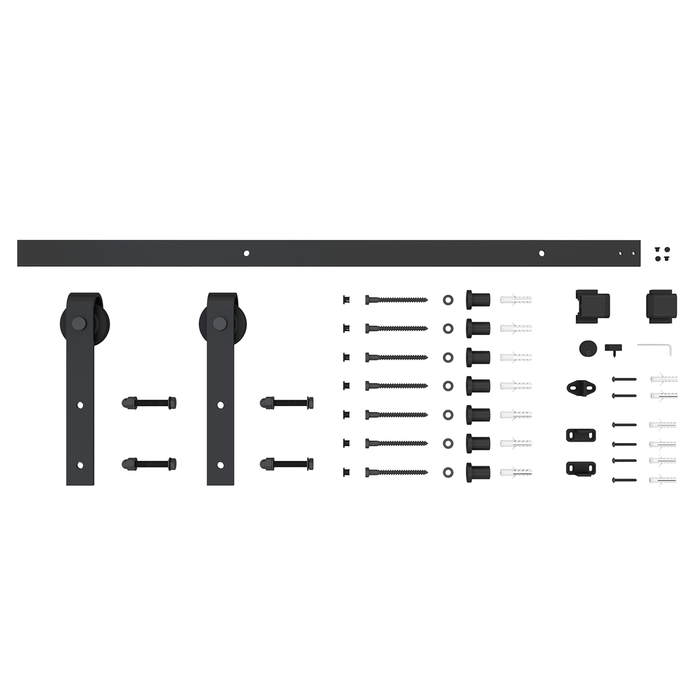 Rolltrak 3000 x 40 x 6mm Barn Door Track Matte Black Side Mount