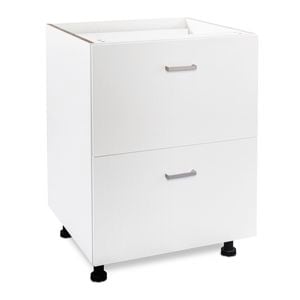Flatpax 600mm White Utility 2 Drawer Cupboard