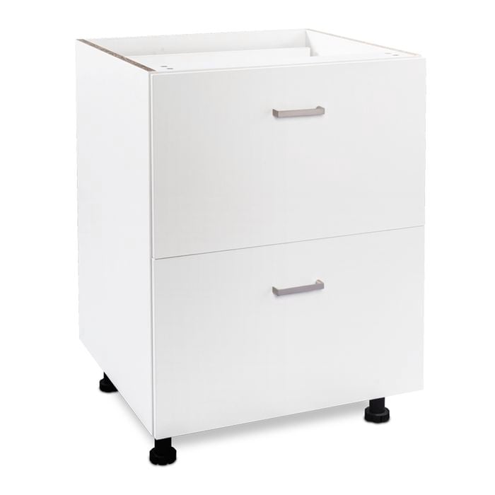 Flatpax 600mm White Utility 2 Drawer Cupboard