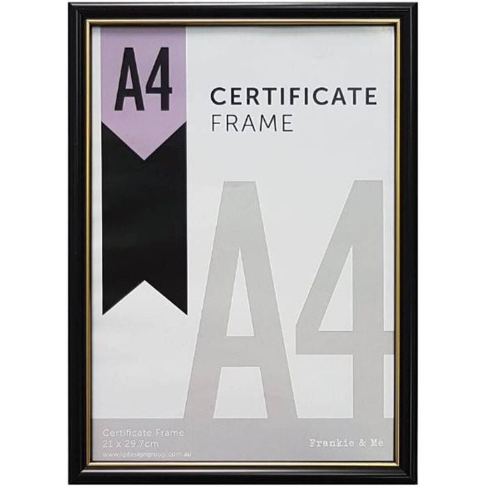 Frankie & Me Picture Frame A4 Photo Holder Home/Office Decor Black