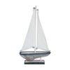 MDF 27cm Sailboat Nautical Centrepiece Home Tabletop Accent Decor Small White