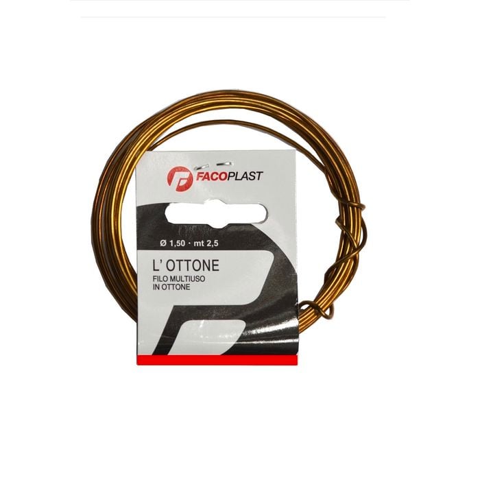 Faco Plast 1.5mm x 50g Solid Brass Wire