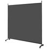 Costway Rolling Room Divider Privacy Screen Grey