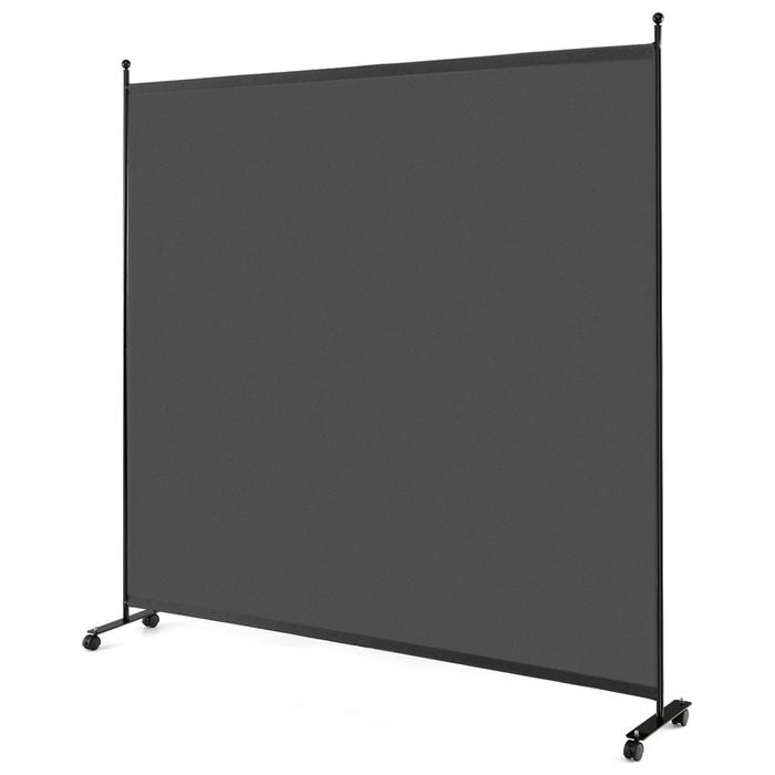 Costway Rolling Room Divider Privacy Screen Grey