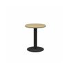 Olg Disc Coffee Table Black Frame New Oak Smooth Top 600mm Diameter