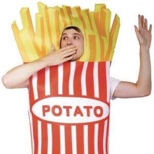 Adult French Fries Chips Costume Party Fast Food Takeaway Halloween Book Week