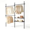 Alston Adjustable Clothes Rack Floor-to-Ceiling Tension Rod Thick Steel Garment Rack