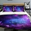 3D Purple Stars 236 Bed Pillowcases Quilt Queen Size