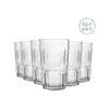 Bormioli Rocco Romantic Ridged Tumbler Glasses Set - 305ml - Pack of 6