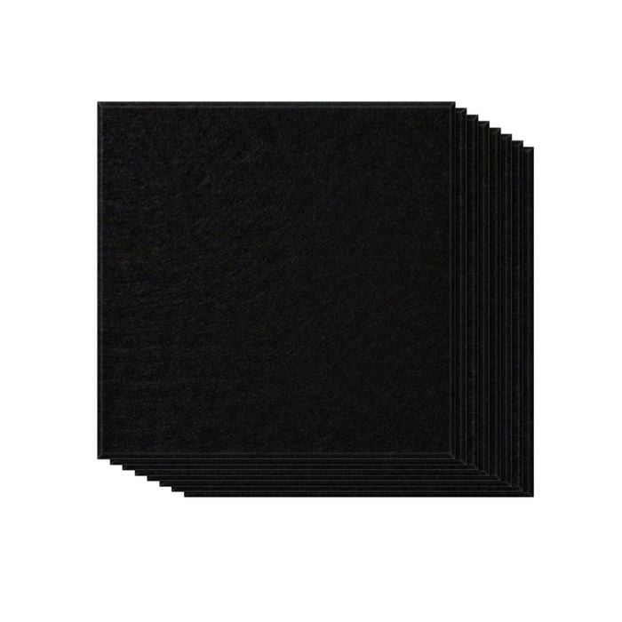 8Pcs 600*600*12mm Soundproof Panels Acoustic Panel Sound Absorbing Wall Ceiling Board - Black